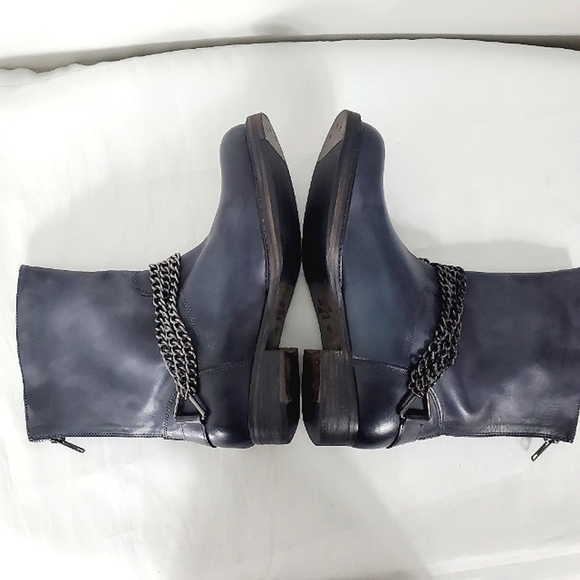 VINTAGE FOUNDRY CO ZOEY CHAIN LEATHER BIKER BOOT - Picture 6 of 12